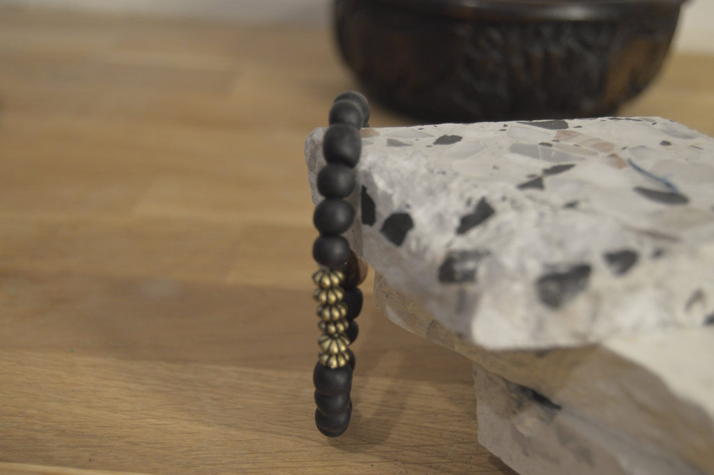 Black Polymer Clay Bracelet  // Handmade Bracelet // Polymer Clay Bracelet