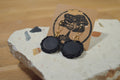 Black Twisted Frame Dangle Earring // Handmade Earring // Polymer Clay Earring // Dangle Earring // Stainless Steel